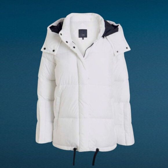 Steve Madden Jackets & Blazers - STEVE MADDEN White & Black Puffer Coat, Size 3X